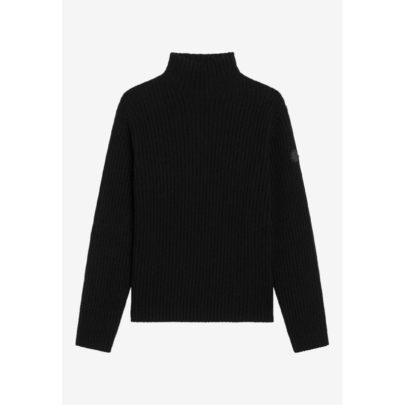 Logo Patch High-Neck Sweater