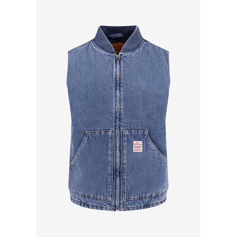 Padded Denim Vest