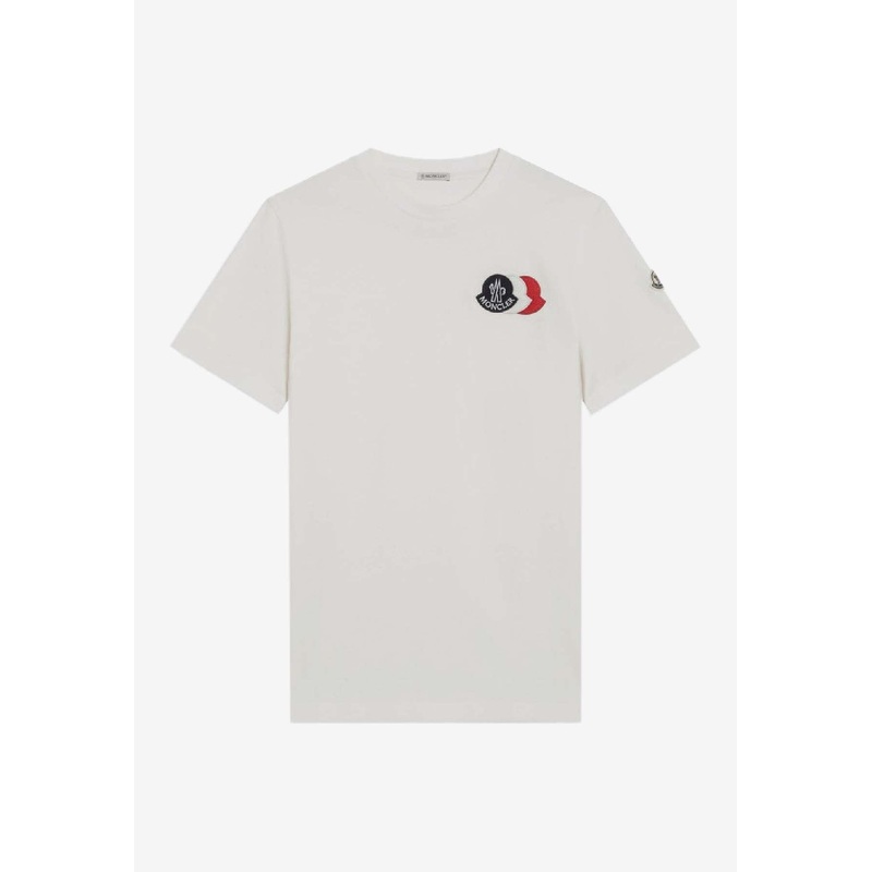 Tricolor Logo Patch Crewneck T-shirt