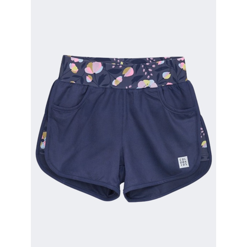 Color Kids Girls Beach Swim Short Dress Blues/Pink