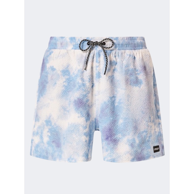 Oakley Deco Plmsrc Men Beach Swim Short Clouds Light Blue