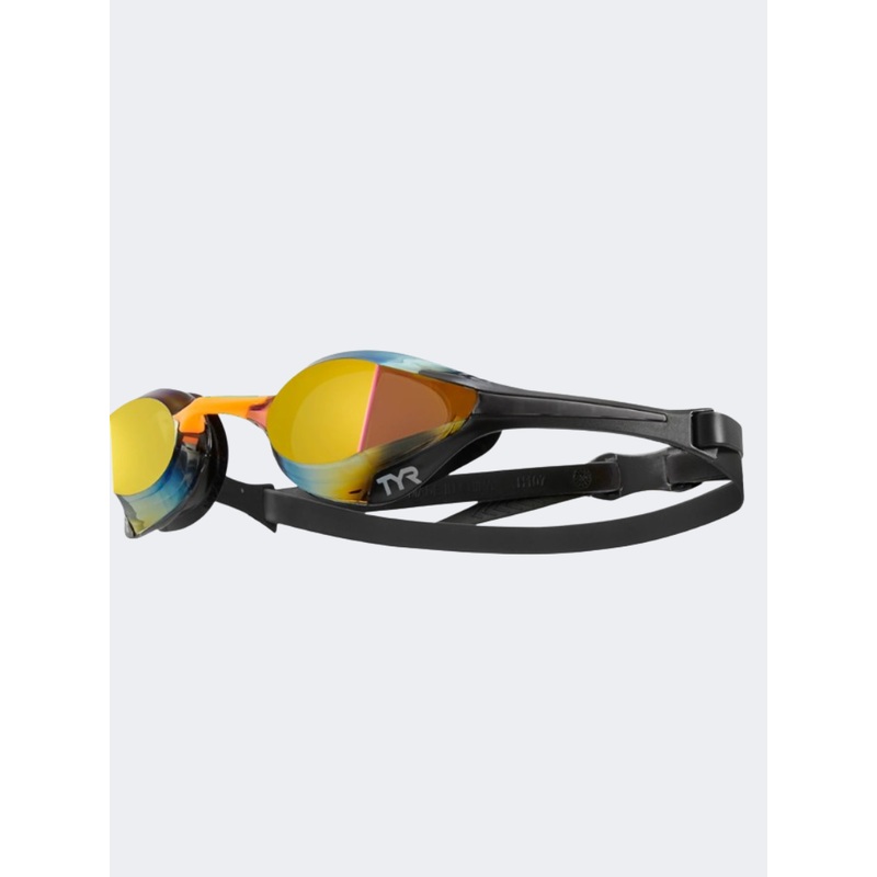 Tyr Tracer X Elite Mirror Unisex Swim Goggles Gold/Orange