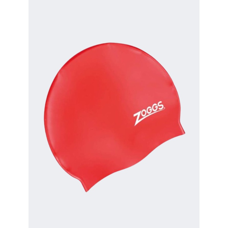Zoggs Pline Unisex Swim Cap Red