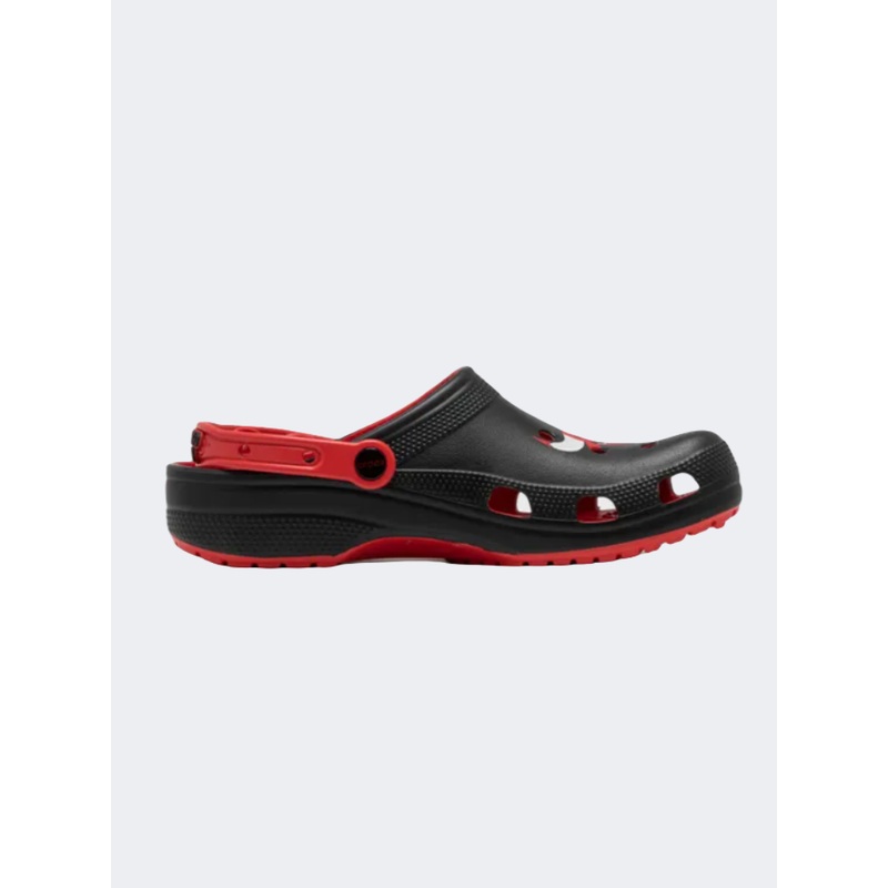 Crocs Nba Chicago Bulls Classic Clog Unisex Lifestyle Slippers Black/Red