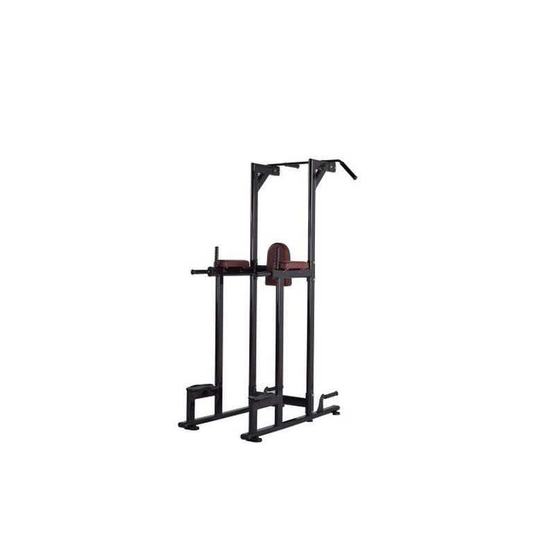 Fitness Factory Chin Dip Vertical Knee Tower Raise Body Building Bench Black/Brown