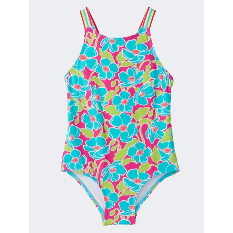 Hatley Floating Poppies Girls Beach Monokini Multicolor