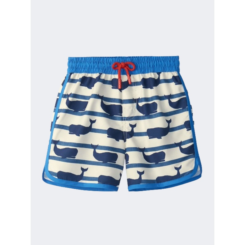 Hatley Nautical Whale Boys Beach Swim Short Blue/Navy/White
