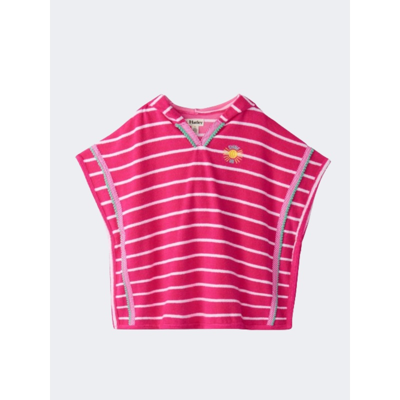 Hatley Paradise Hooded Coverup Girls Beach Towel Pink/White