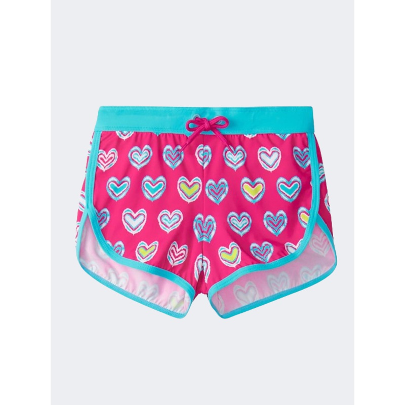 Hatley Shibori Hearts Girls Beach Short Pink/Blue/Yellow