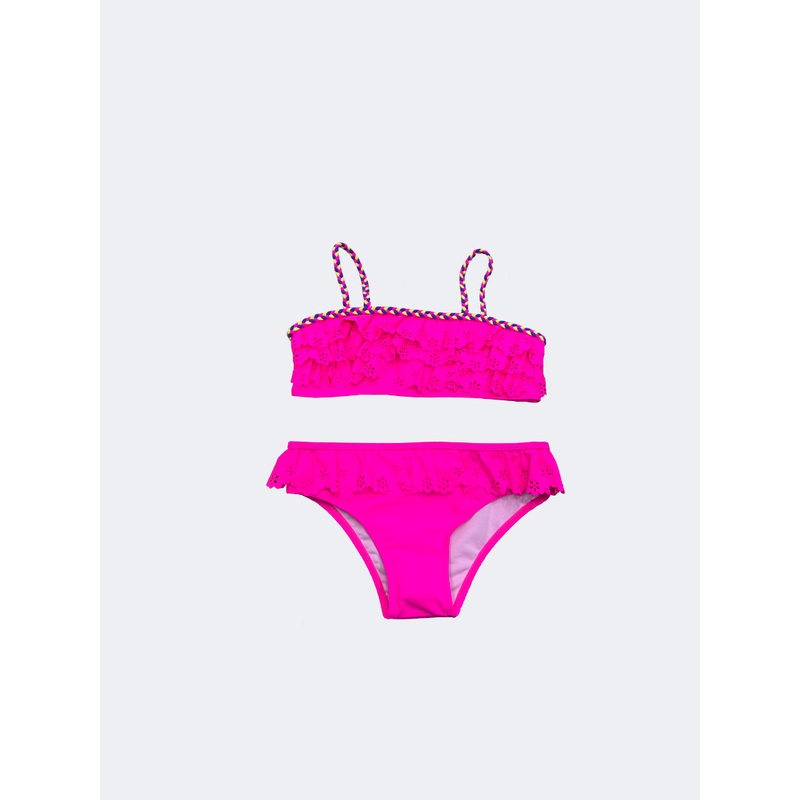 Oil And Gaz Charming And Stylish Kids Girls Beach Bikini Set Fuschia
