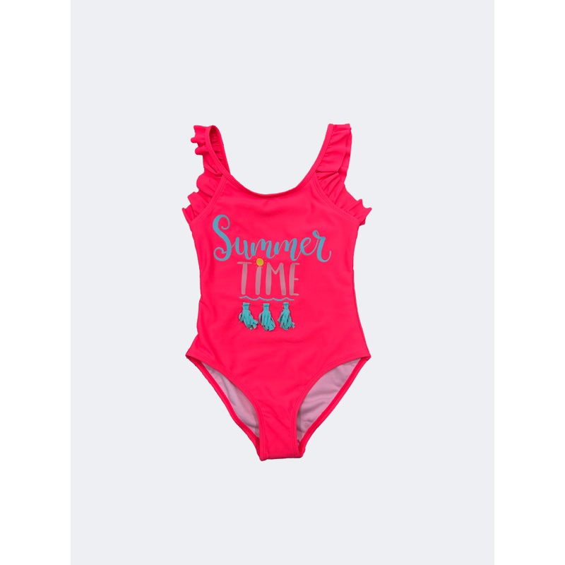 Oil And Gaz Charming And Stylish Kids Girls Beach Monokini  Fuschia