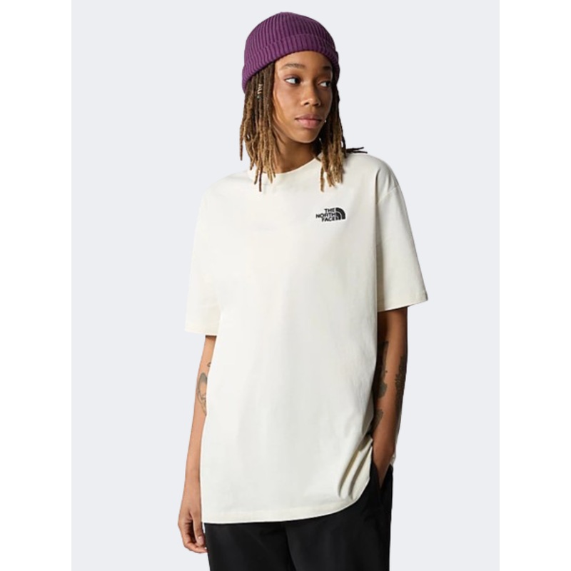 The North Face Essential Oversized Simple Dome Women Lifestyle T-Shirt White Dune