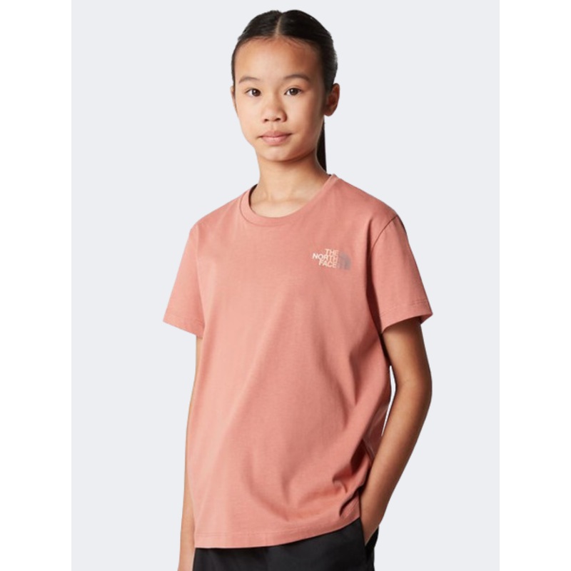 The North Face Relaxed Graphic 2 Girls Lifestyle T-Shirt Mahogany