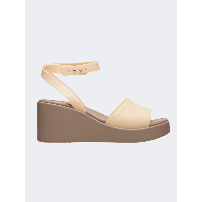 Crocs Brooklyn Ankle Strap Wedge Women Lifestyle Sandals Shiitake