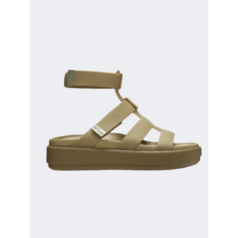 Crocs Brooklyn Luxe Gladiator Women Lifestyle Sandals Tan