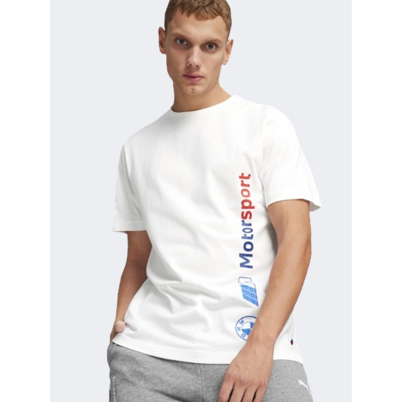 Puma Bmw Mms Logo Men Lifestyle T-Shirt White/Blue/Red