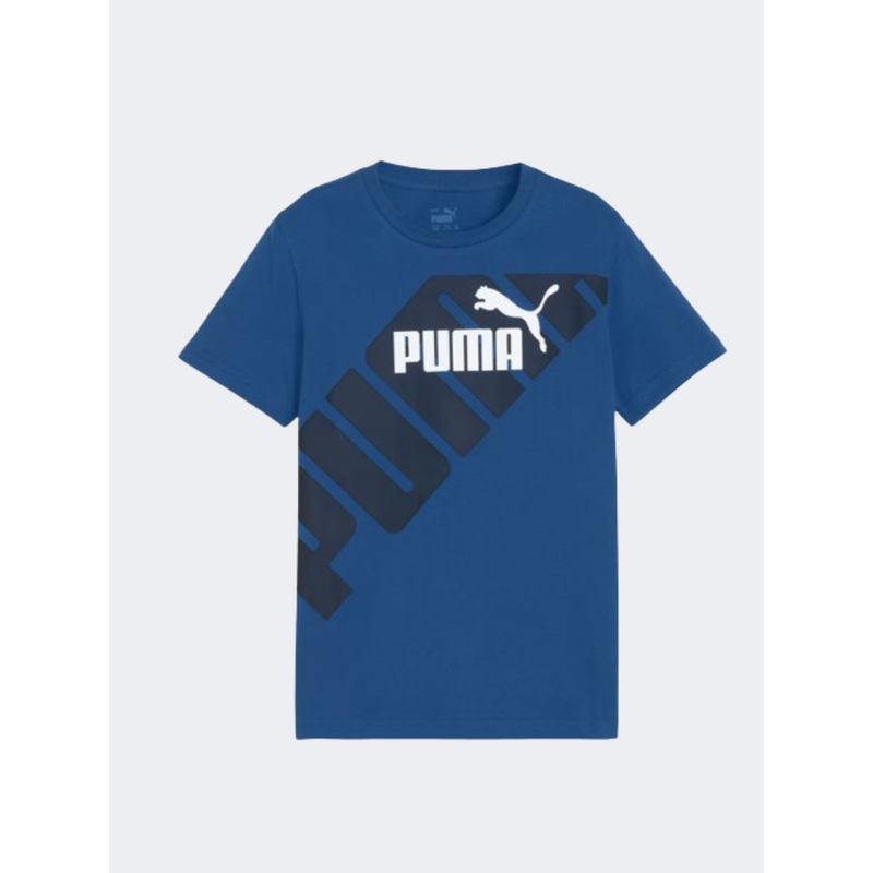 Puma Power Graphic Boys Lifestyle T-Shirt Club Navy