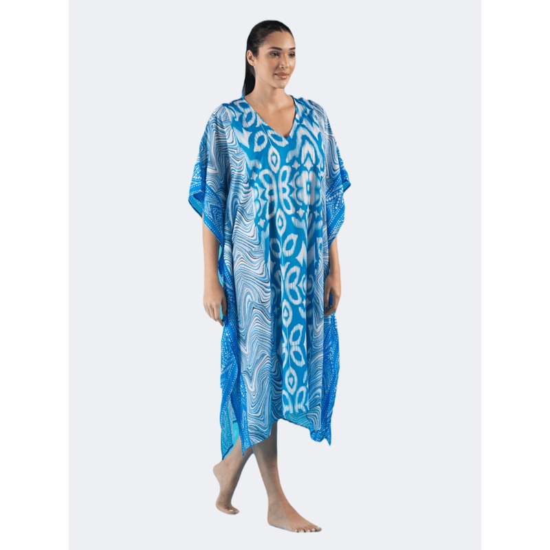 Amelie Kaftan Women Beach Dress Blue
