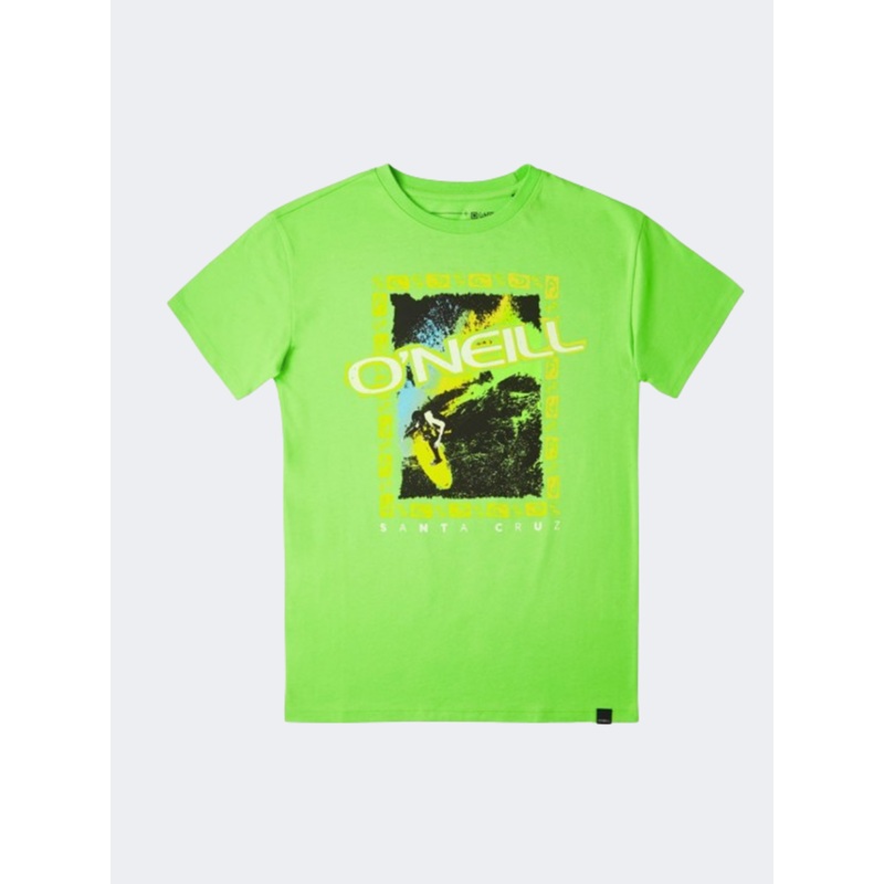 ONeill Anders Boys Lifestyle T-Shirt Fluor Green