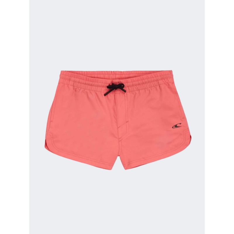 ONeill Essentials Anglet Solid 10 Inch Girls Beach Swim Short Rose Parade