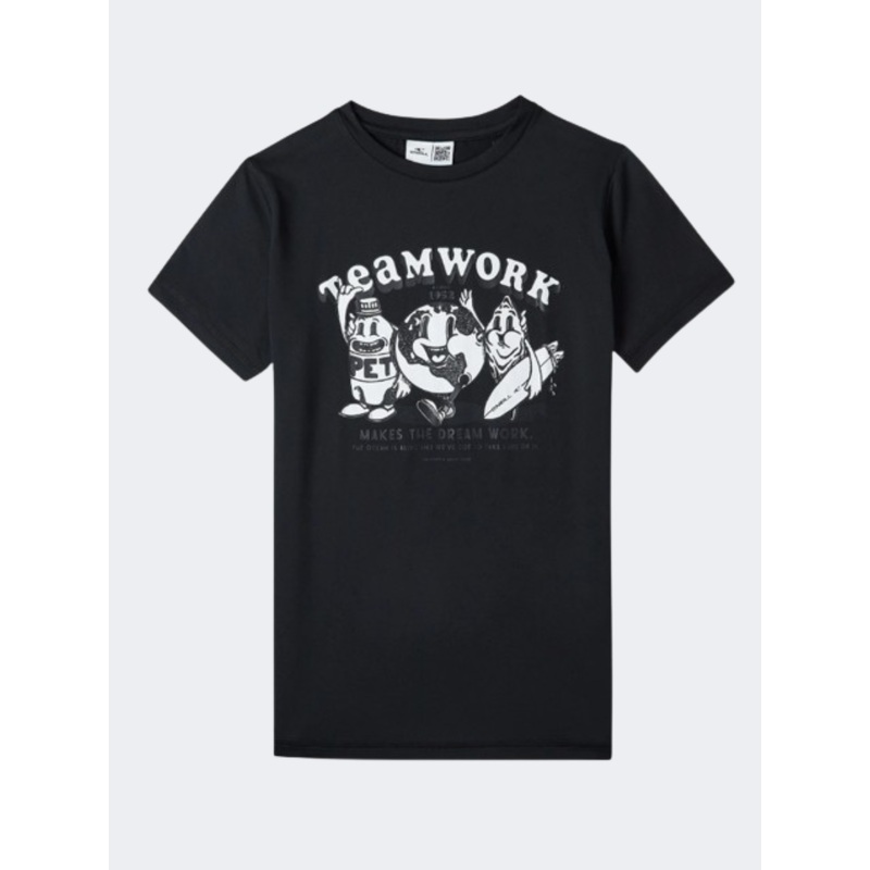 ONeill Hybrid Teamwork Boys Lifestyle T-Shirt Blackout