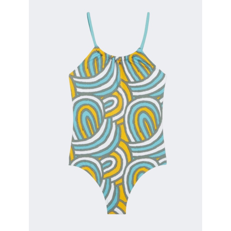 ONeill Mix And Match Cali Girls Beach Monokini Blue Rainbow Stripe