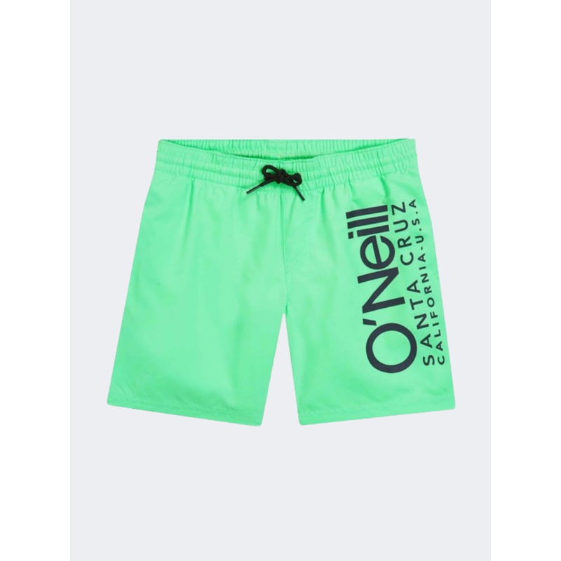 ONeill Originals Cali 14 Inch Boys Beach Swim Short Neon Green