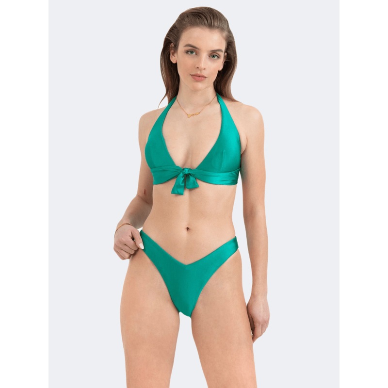 Pretty Me Amanda Bunny Tie Women Beach Bra Jade Green