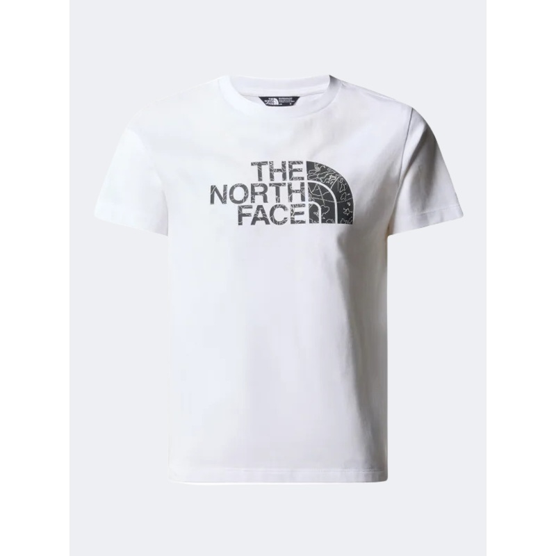 The North Face Easy Boys Lifestyle T-Shirt White/Asphalt Grey