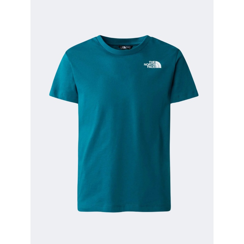 The North Face Redbox Box Graphic Boys Lifestyle T-Shirt Blue/Yellow