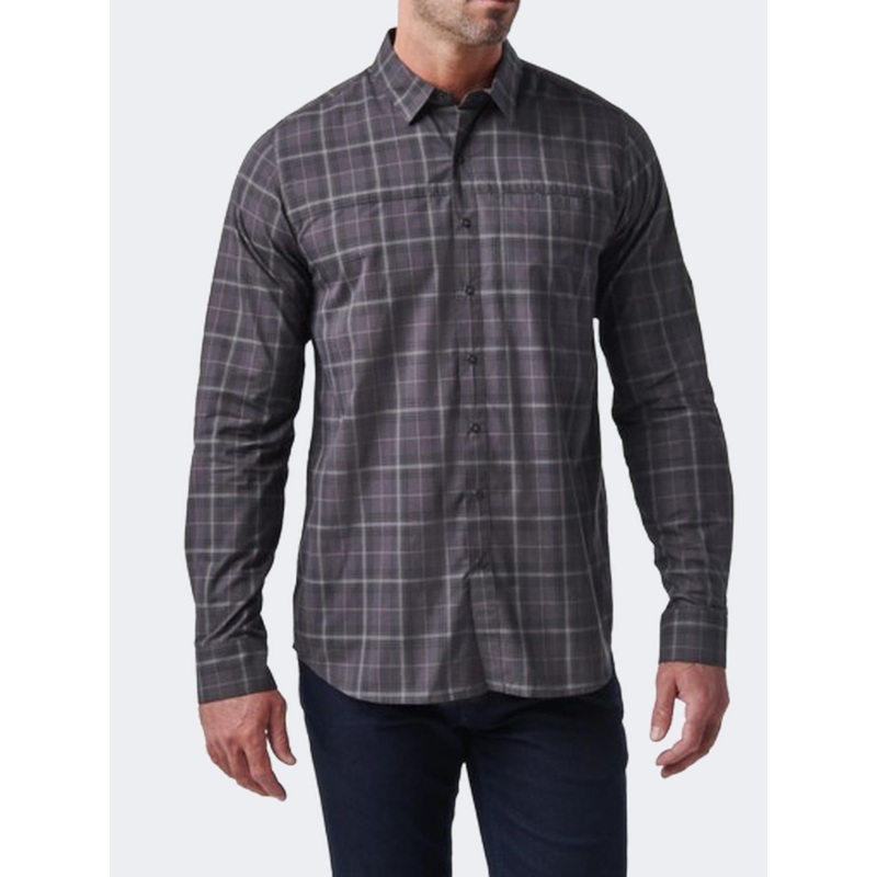 5-11 Igor Men Tactical Shirt Black Plaid