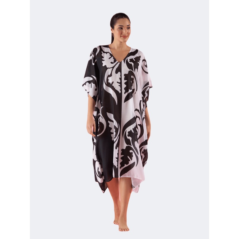 Amelie Kaftan Women Beach Dress Black/White