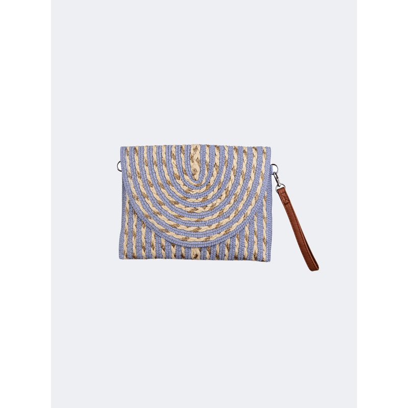 Amelie Straw Women Beach Bag Light Blue