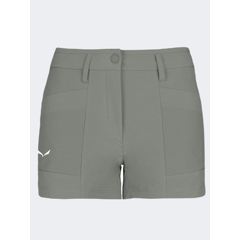 Salewa Puez Durastretch Women Hiking Short Green Shadow