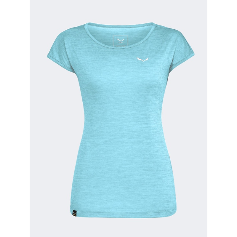 Salewa Puez Melange Dry Women Hiking T-Shirt Blue Air/Melange