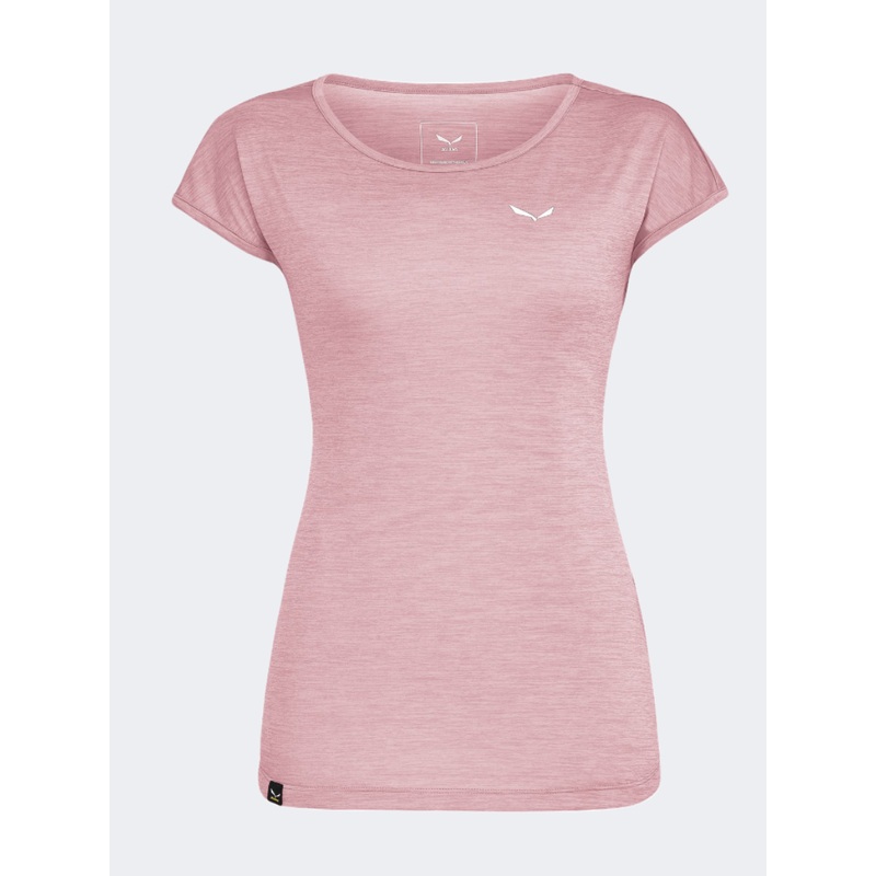 Salewa Puez Melange Dry Women Hiking T-Shirt Pink Zephyr