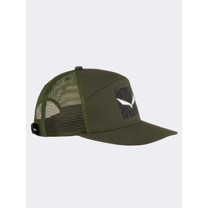 Salewa Pure Salamander Logo Men Hiking Cap Green Dark Olive