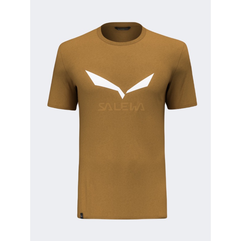 Salewa Solidlogo Dry Men Hiking T-Shirt Beige Golden Brown