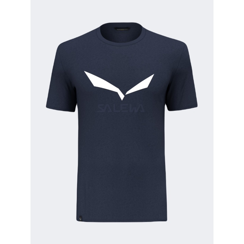Salewa Solidlogo Dry Men Hiking T-Shirt Blue Navy Blazer