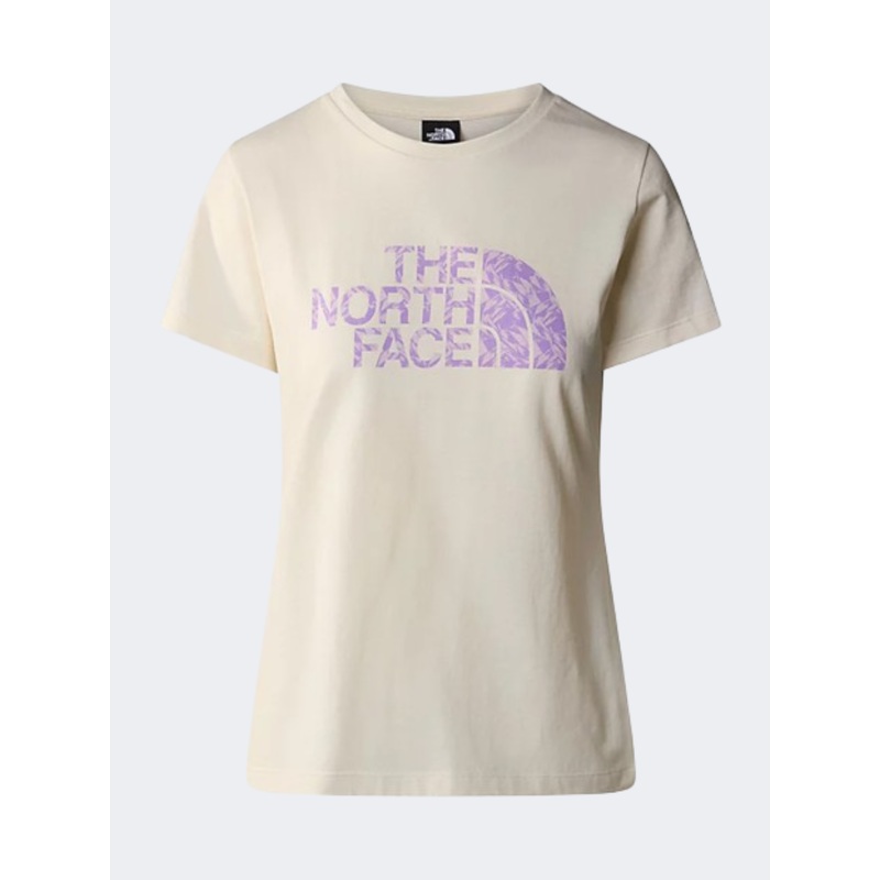 The North Face Easy Women Lifestyle T-Shirt White Dune/Lilac