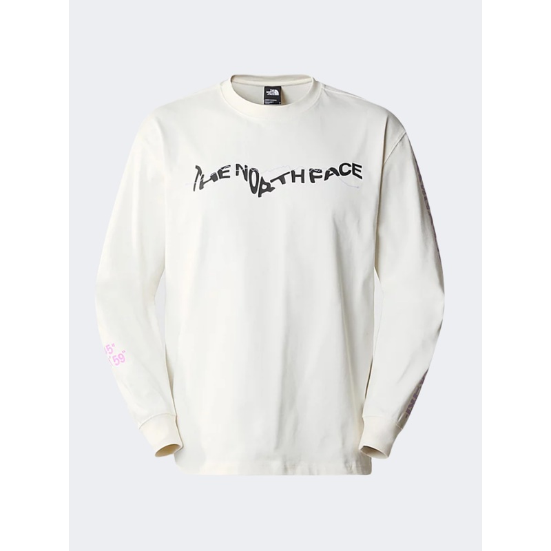 The North Face Nse Graphic Men Lifestyle Long Sleeve White Dune