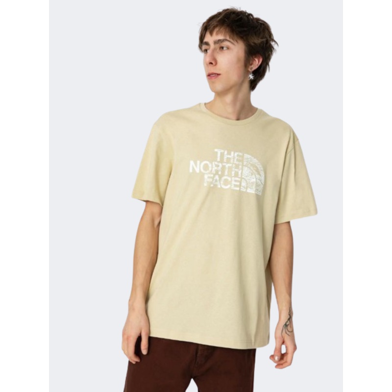 The North Face Woodcut Dome Men Lifestyle T-Shirt Gravel