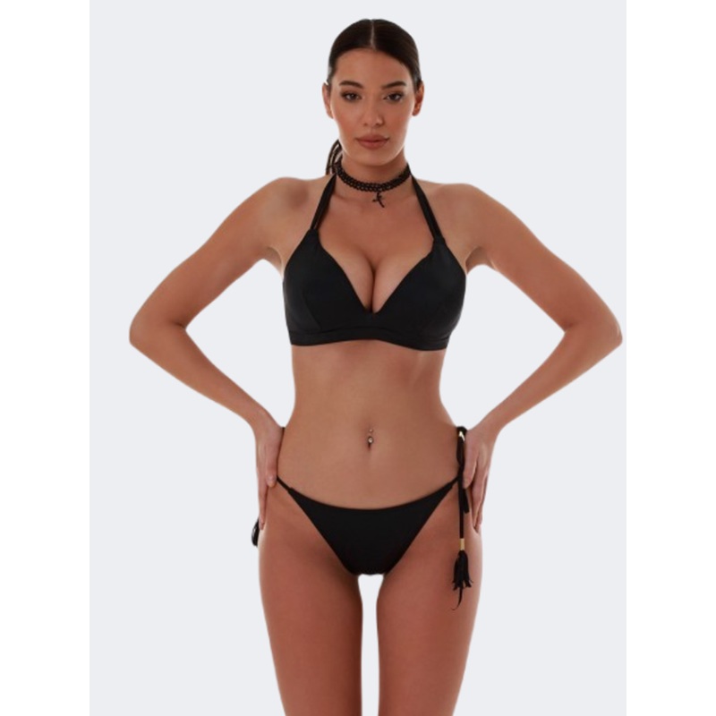 Blue Point Necklinehalter Women Beach Bra Black