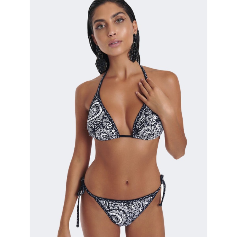 Blue Point Reinforcement Women Beach Bra Black