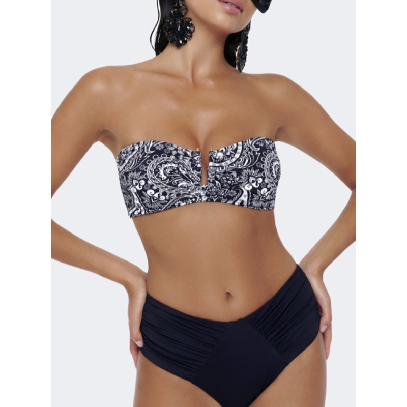 Blue Point Strapless Women Beach Bra Black