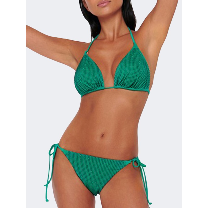 Blue Point Synthetic Women Beach Bra Green