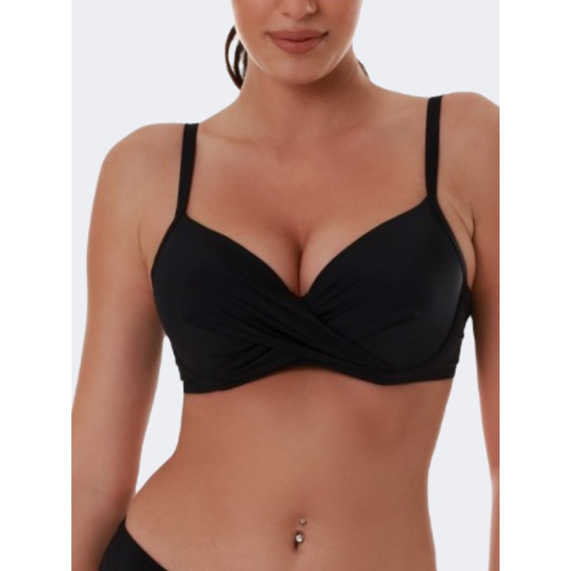 Blue Point Underwire Women Beach Bra Black