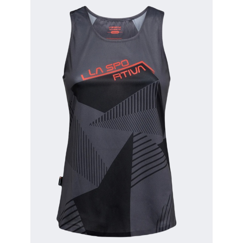 La Sportiva Comp Women Climbing Tank Carbon/Cherry Tomato