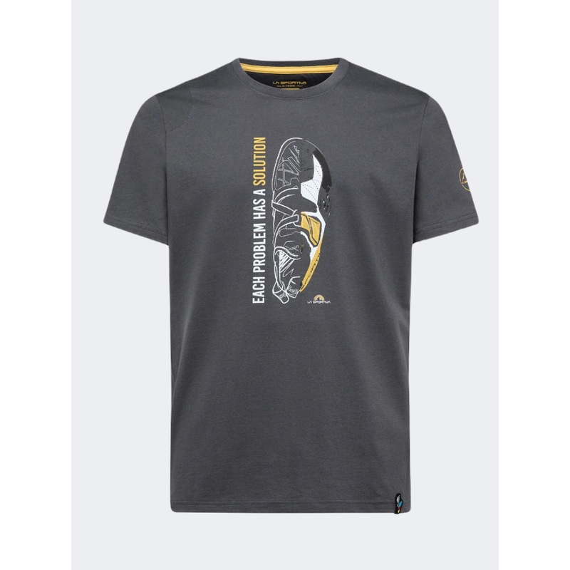 La Sportiva Solution Men Climbing T-Shirt Carbon/Yellow