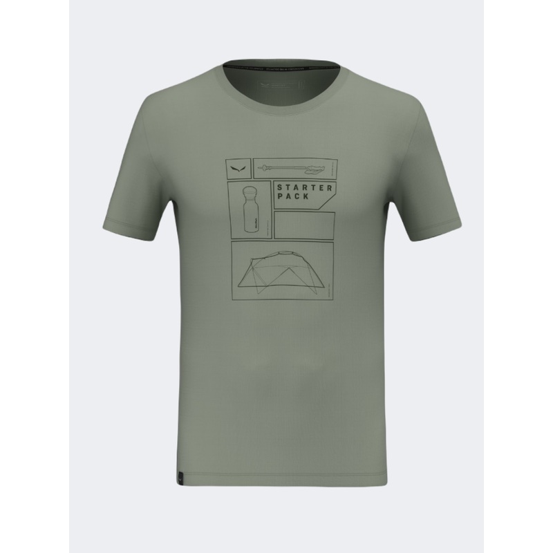 Salewa Eagle Pack Dry Men Hiking T-Shirt Green Shadow